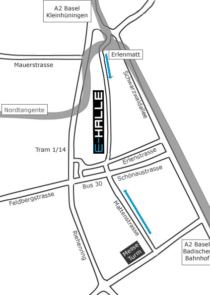 Karte E-Halle Lounge